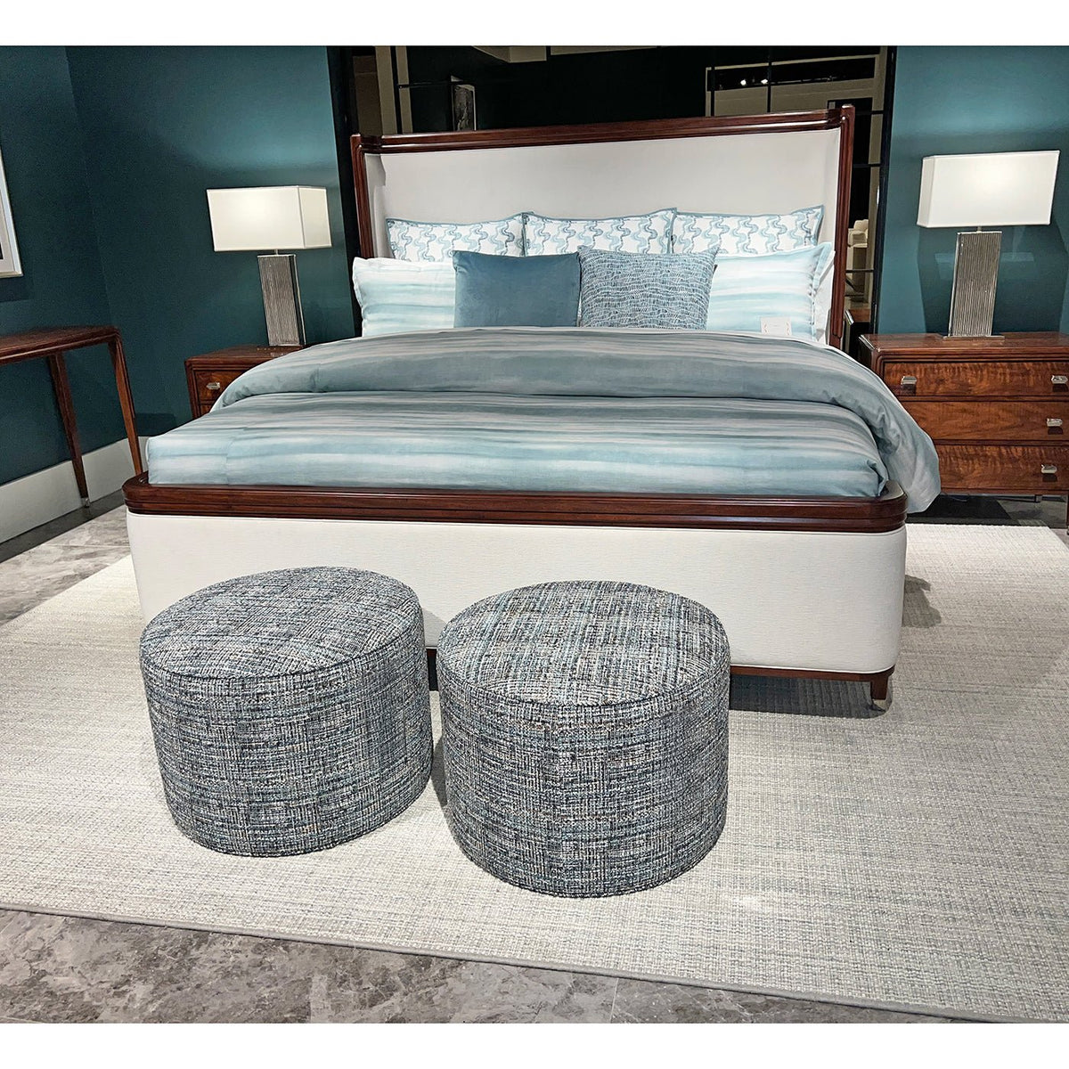 Art Deco Upholstered Bed - English Georgian America