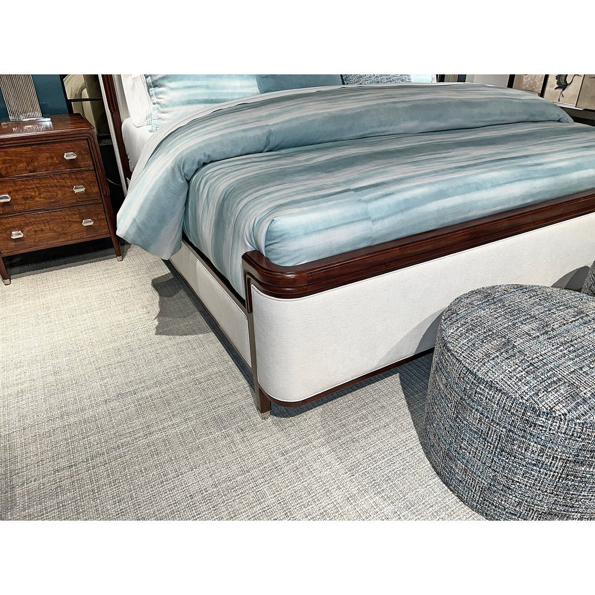 Art Deco Upholstered Bed - English Georgian America