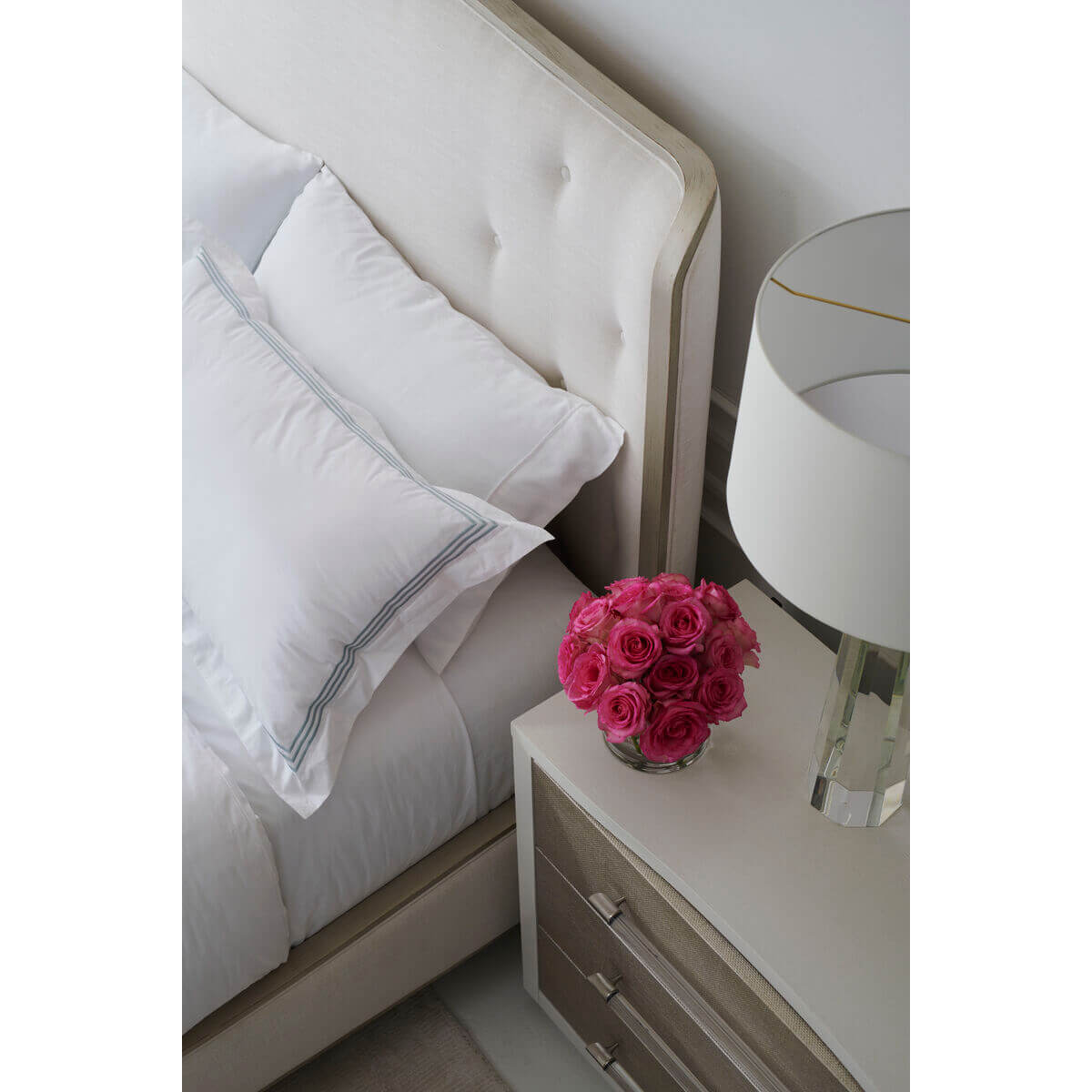 Art Deco Upholstered King Bed - English Georgian America