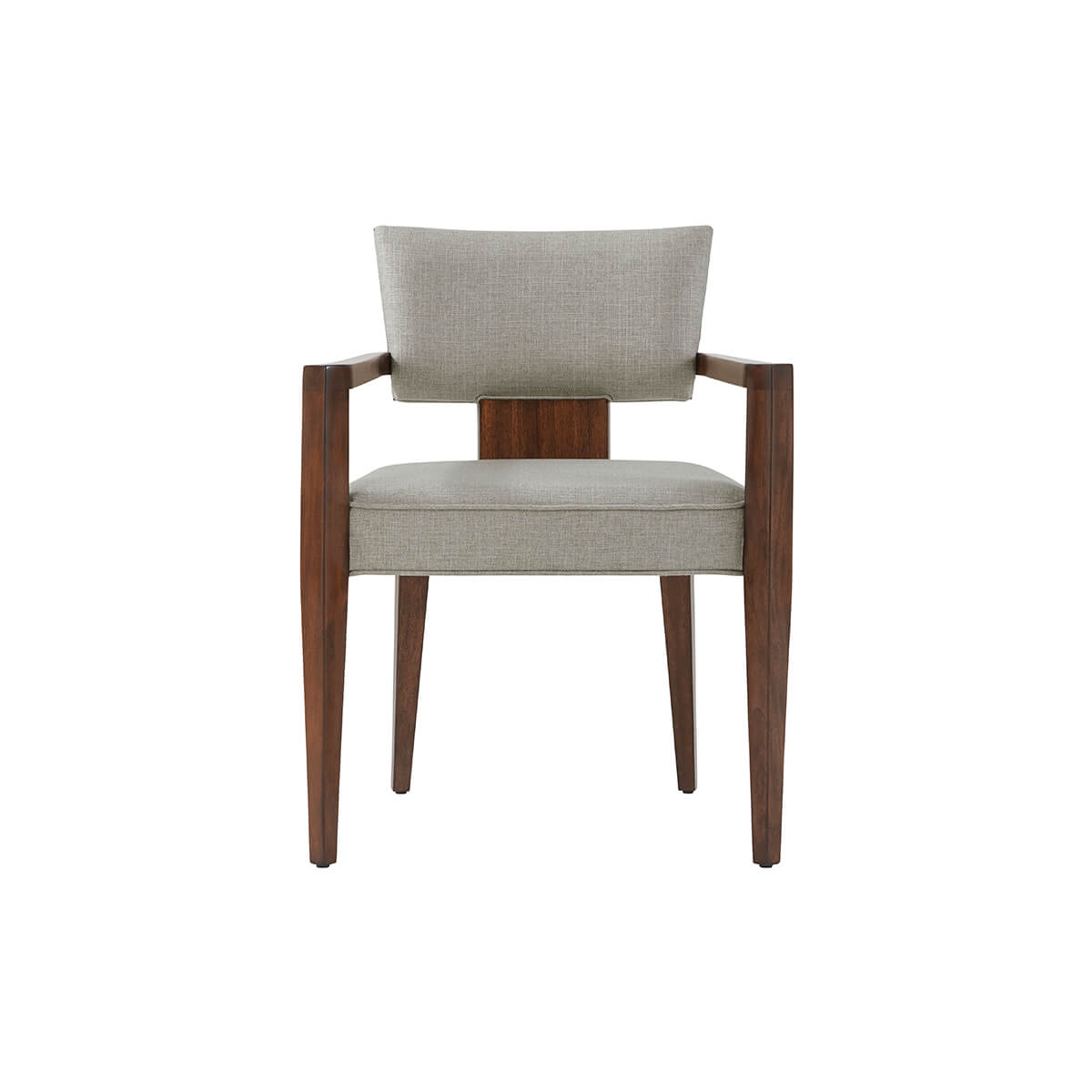 Art Deco Walnut and Mahogany Armchair - English Georgian America