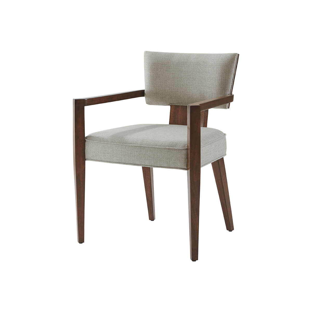 Art Deco Walnut and Mahogany Armchair - English Georgian America