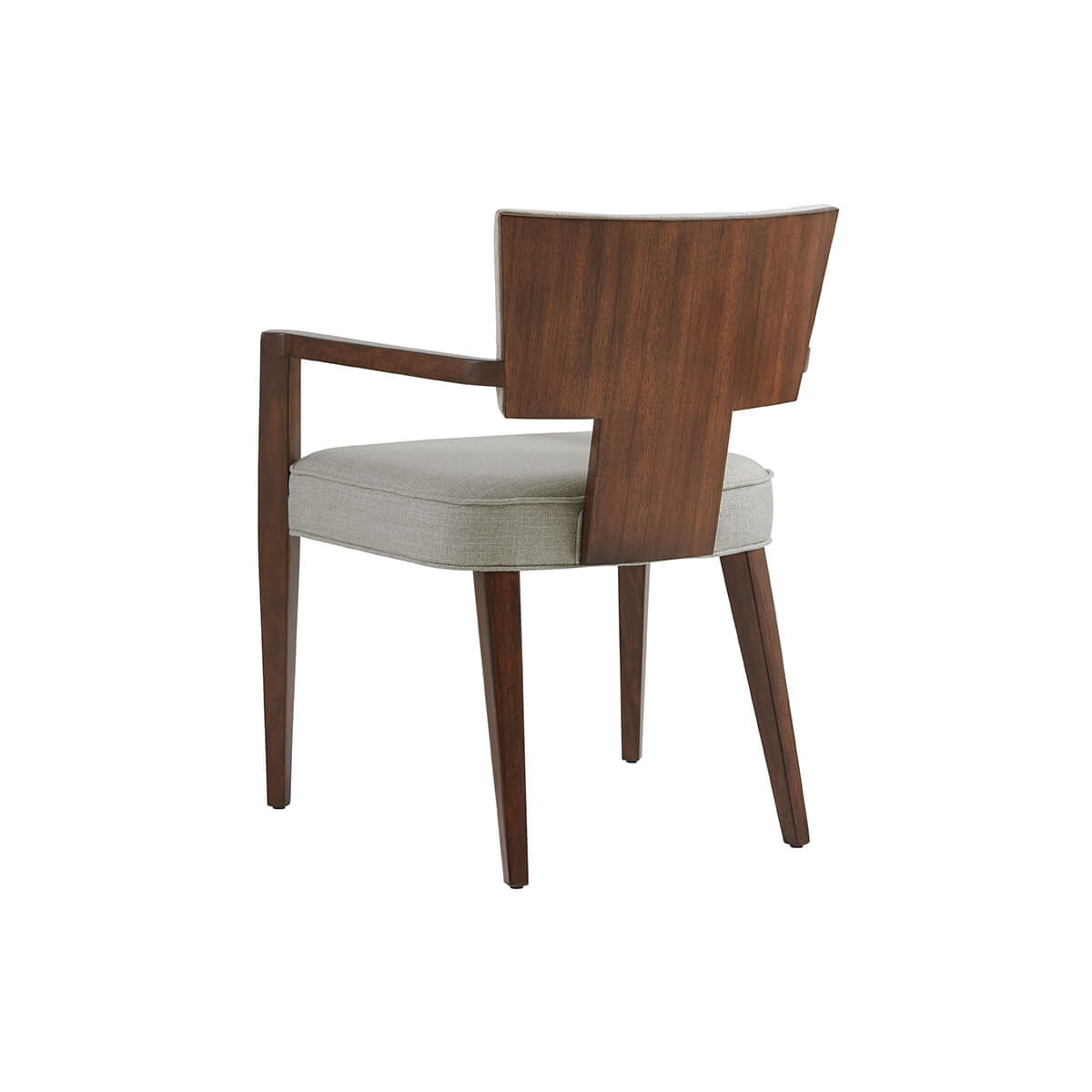 Art Deco Walnut and Mahogany Armchair - English Georgian America