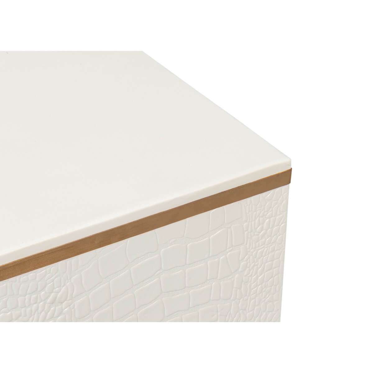 Art Deco White Crocodile Stool - English Georgian America