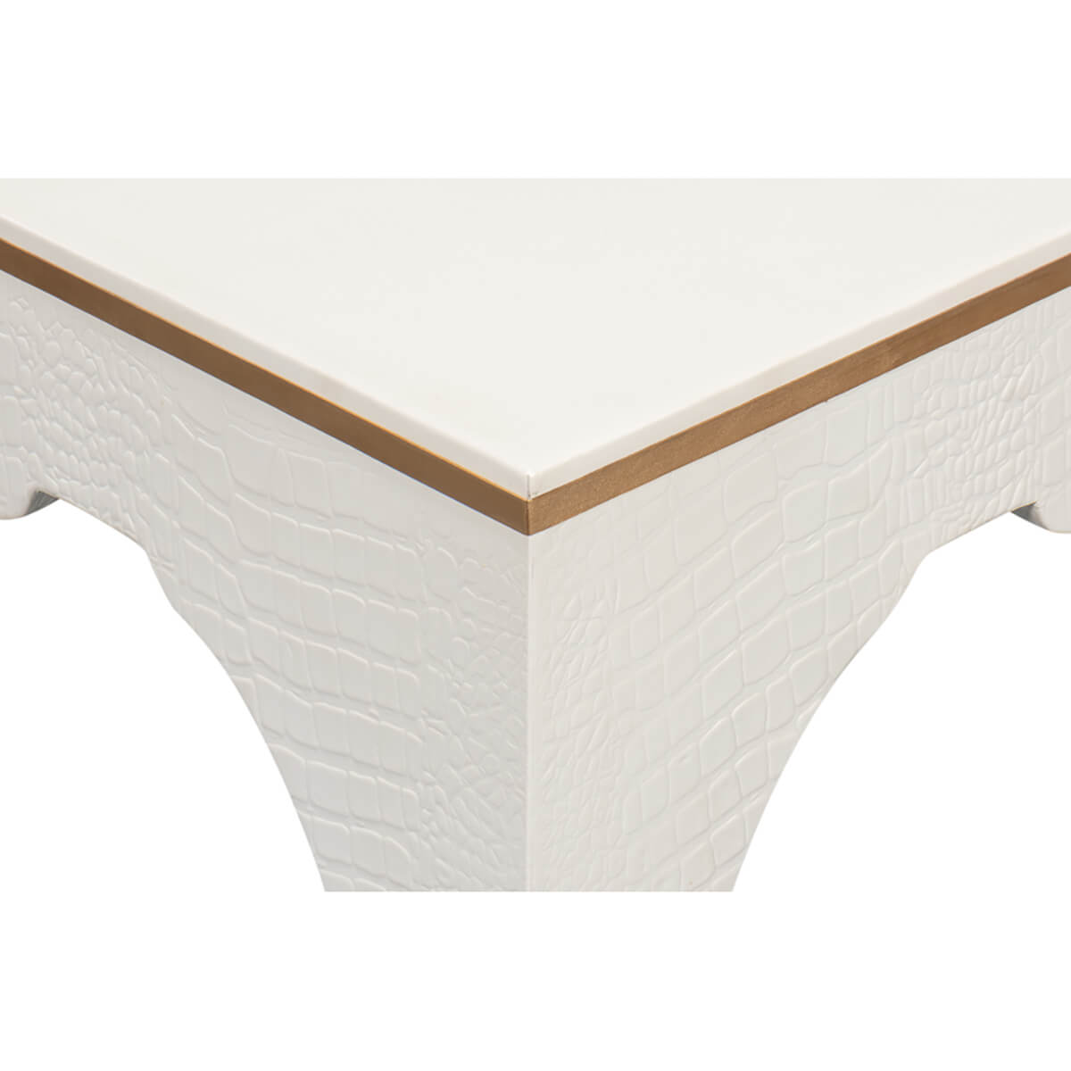 Art Deco White Crocodile Stool - English Georgian America