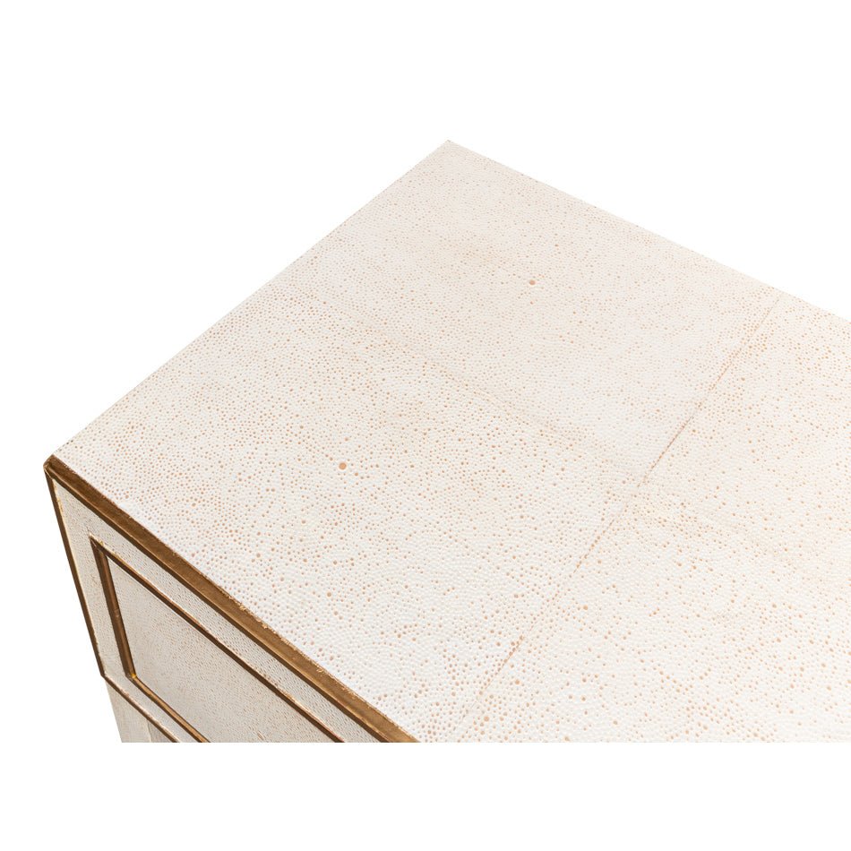 Art Deco White Nightstand - English Georgian America