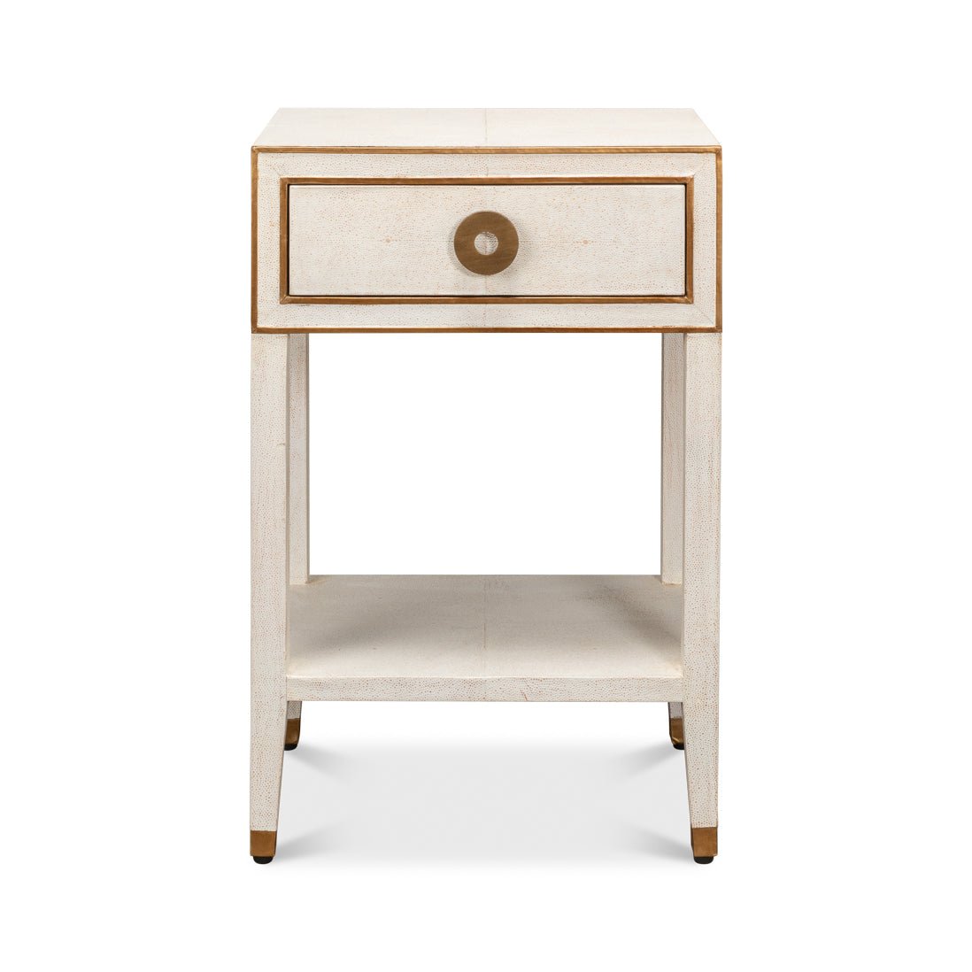 Art Deco White Nightstand - English Georgian America