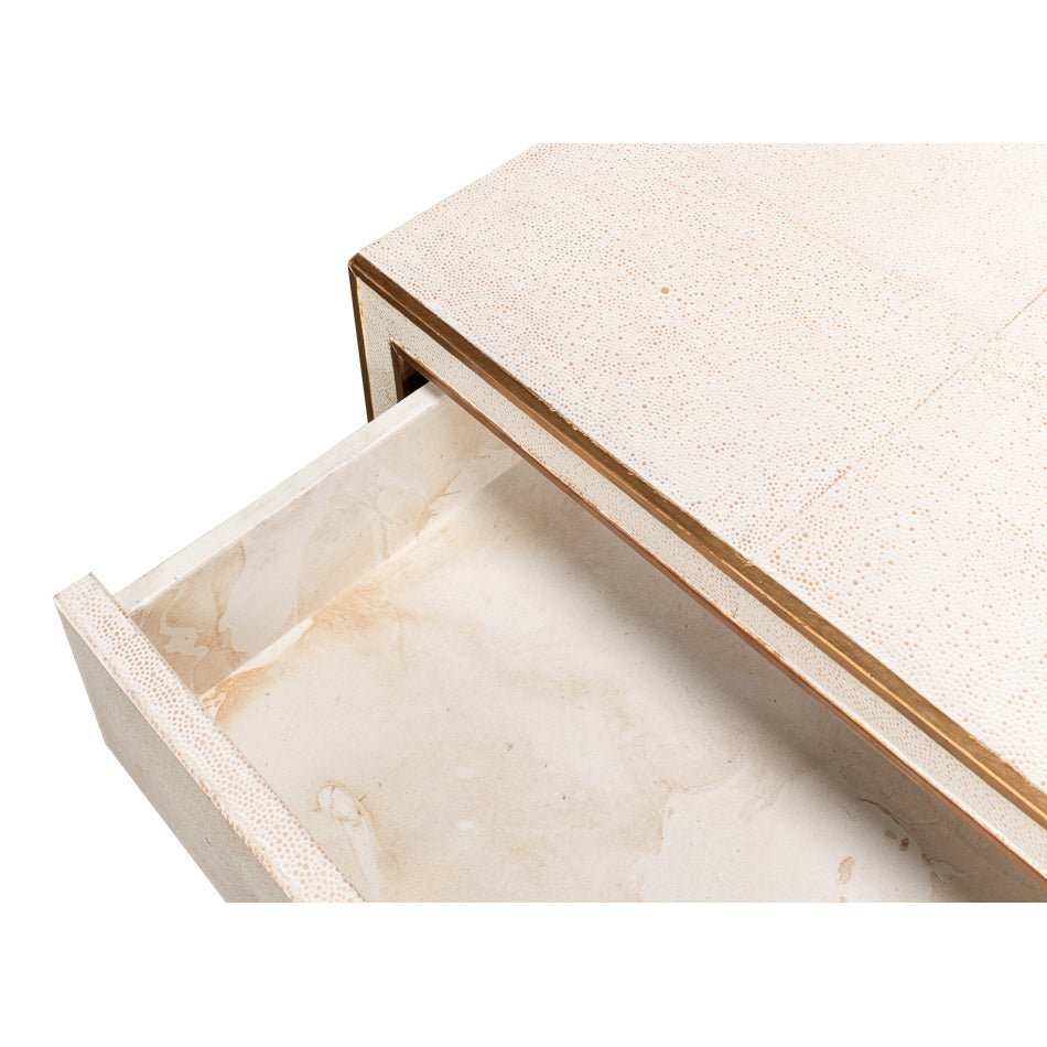 Art Deco White Nightstand - English Georgian America