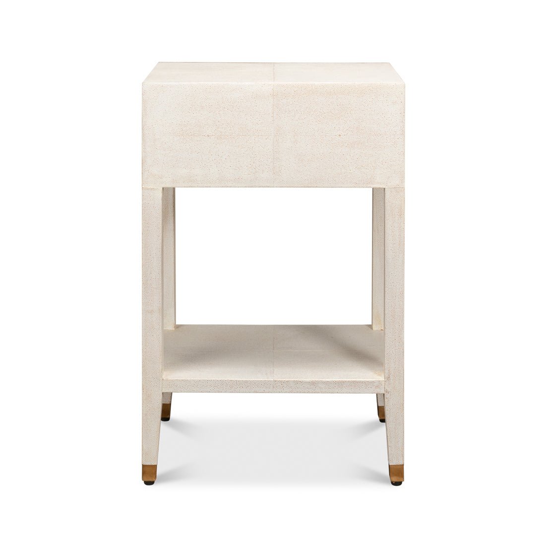 Art Deco White Nightstand - English Georgian America