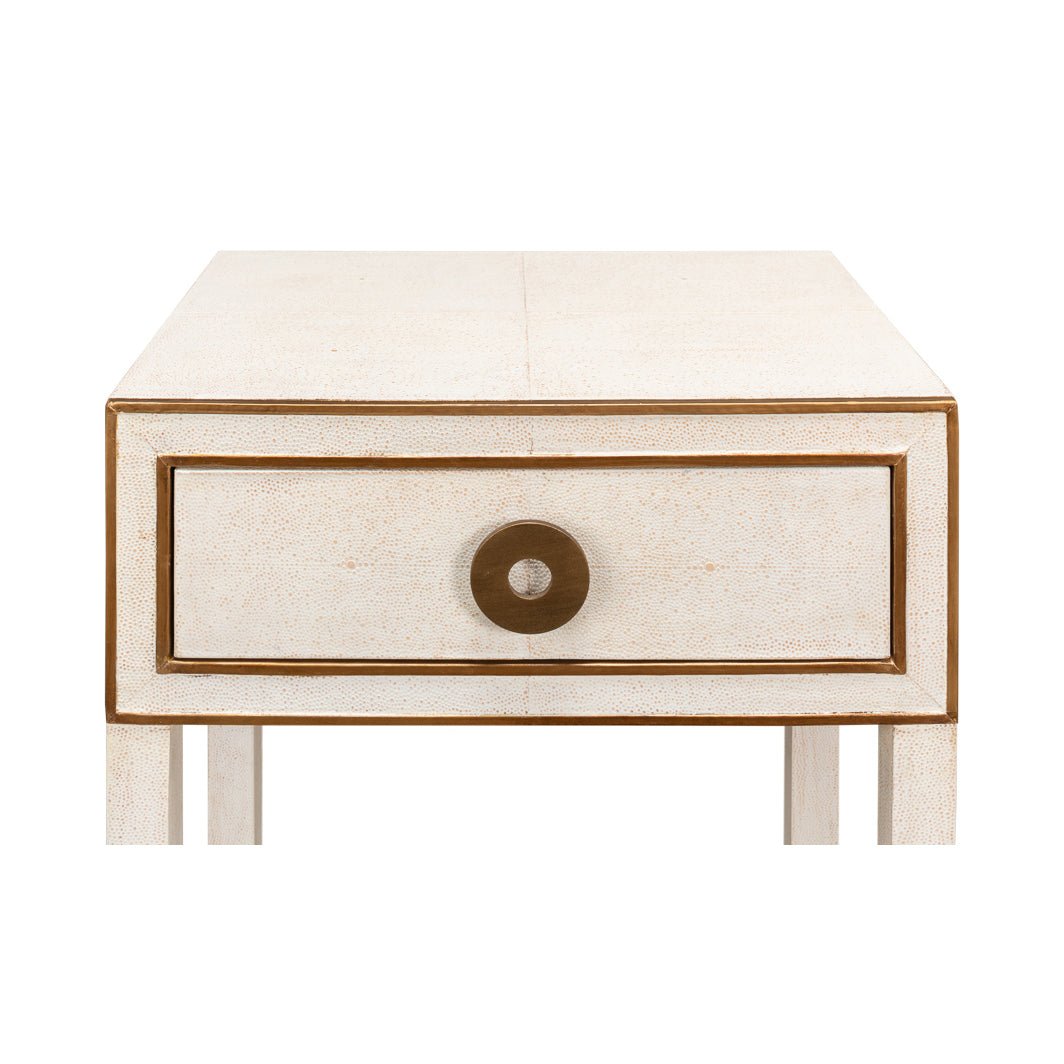 Art Deco White Nightstand - English Georgian America