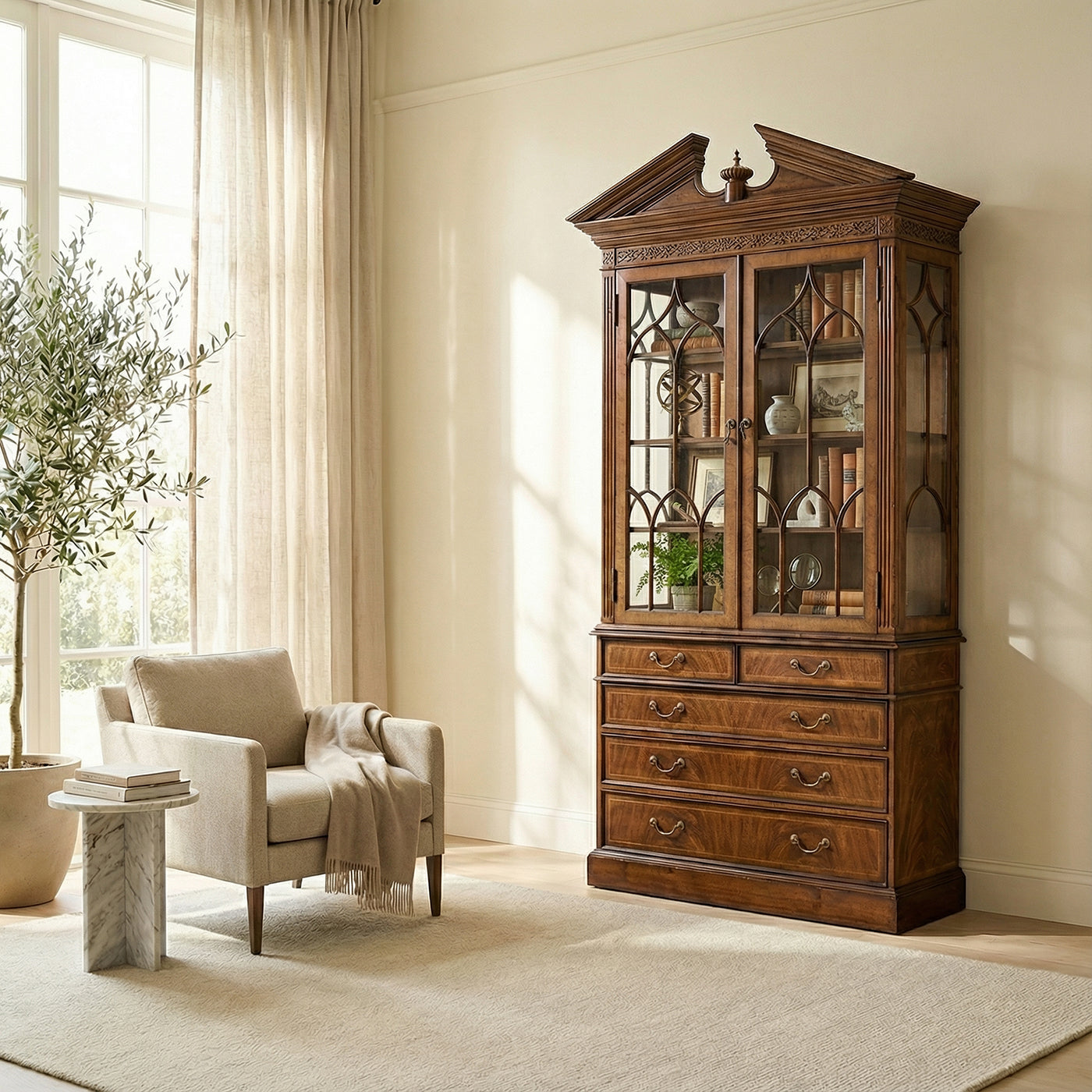George II Walnut Bookcase