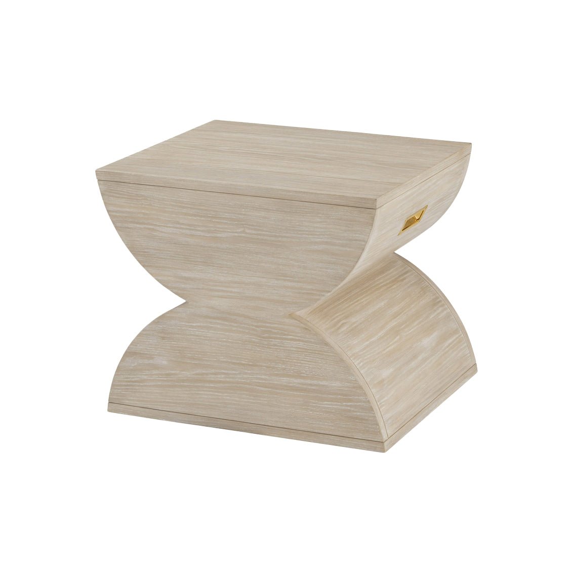 Ashe Wood Geometric Accent Table - English Georgian America