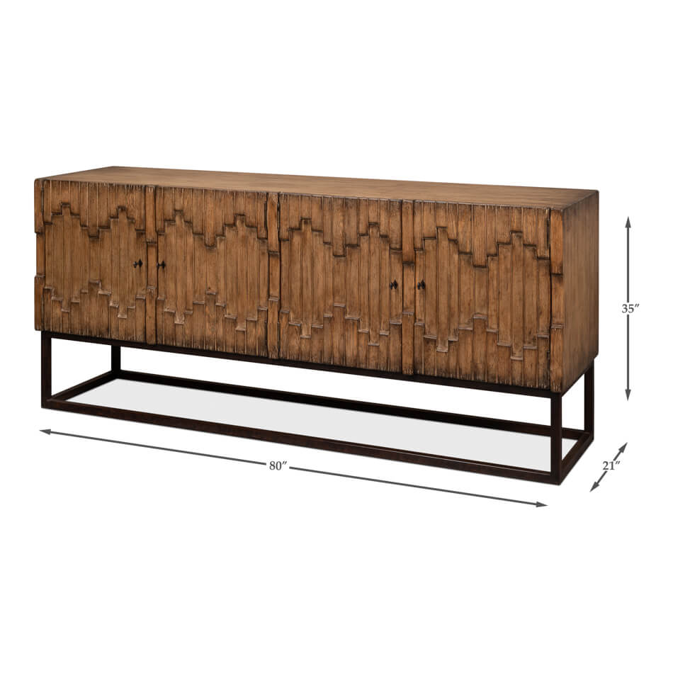 Aztec Inspired Sideboard - English Georgian America