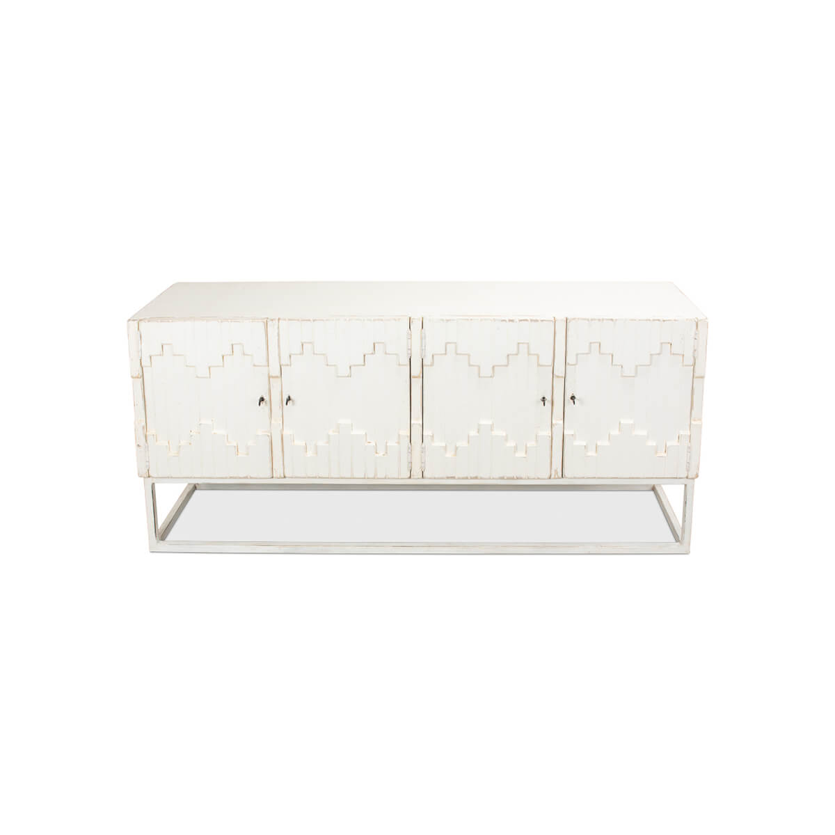 Aztec Whitewash Sideboard - English Georgian America