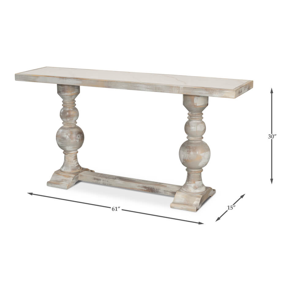 Baroque Style Painted Console Table - English Georgian America