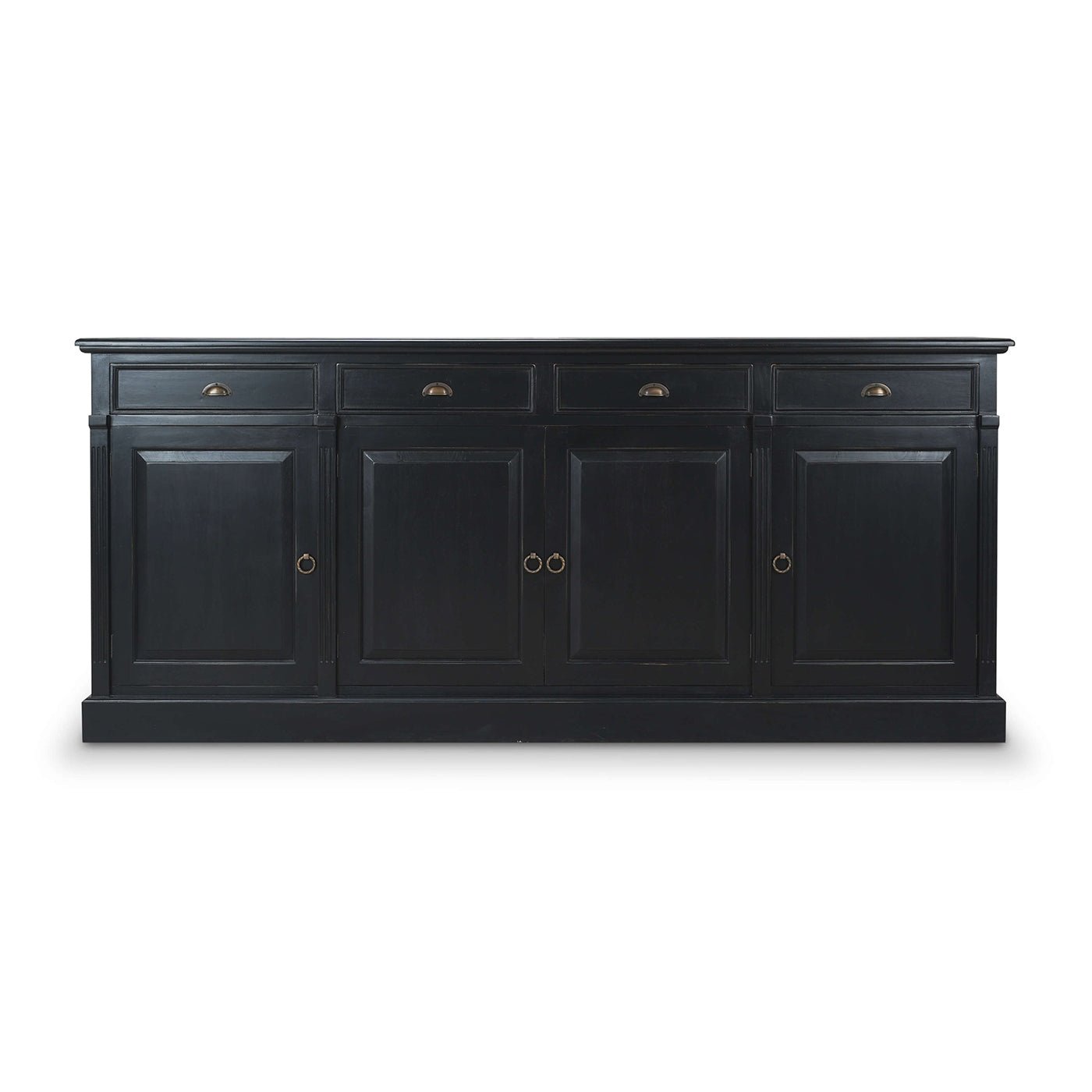 Batavia Black Rustic Country Sideboard - English Georgian America