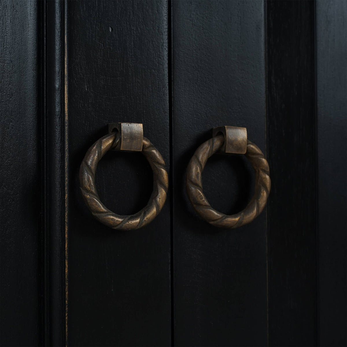 Batavia Black Rustic Country Sideboard - English Georgian America