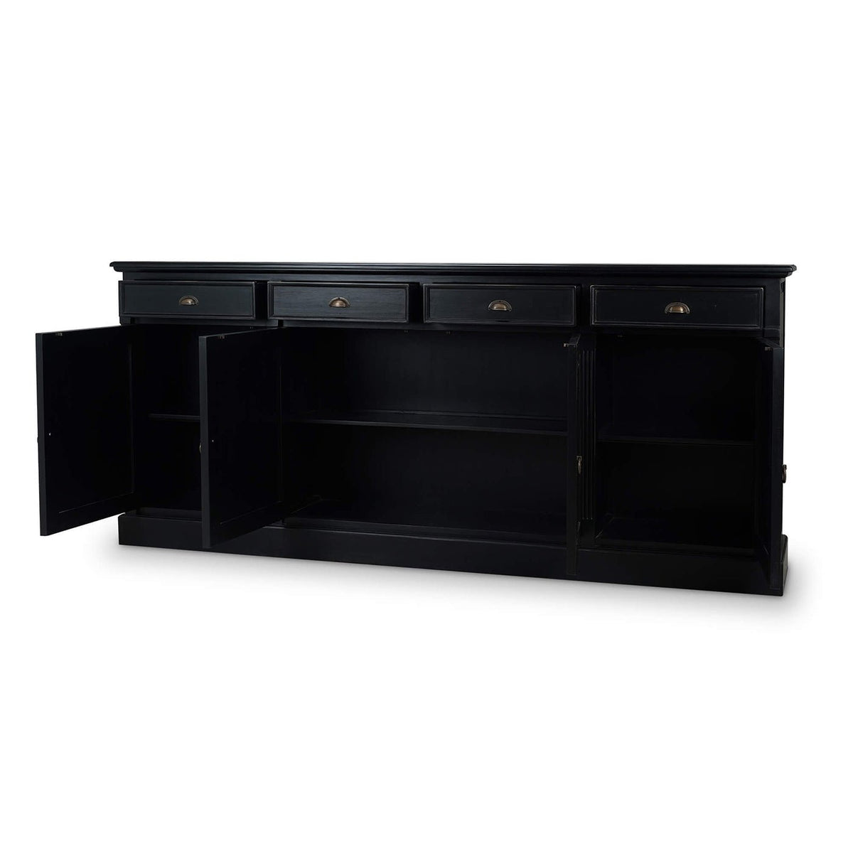 Batavia Black Rustic Country Sideboard - English Georgian America