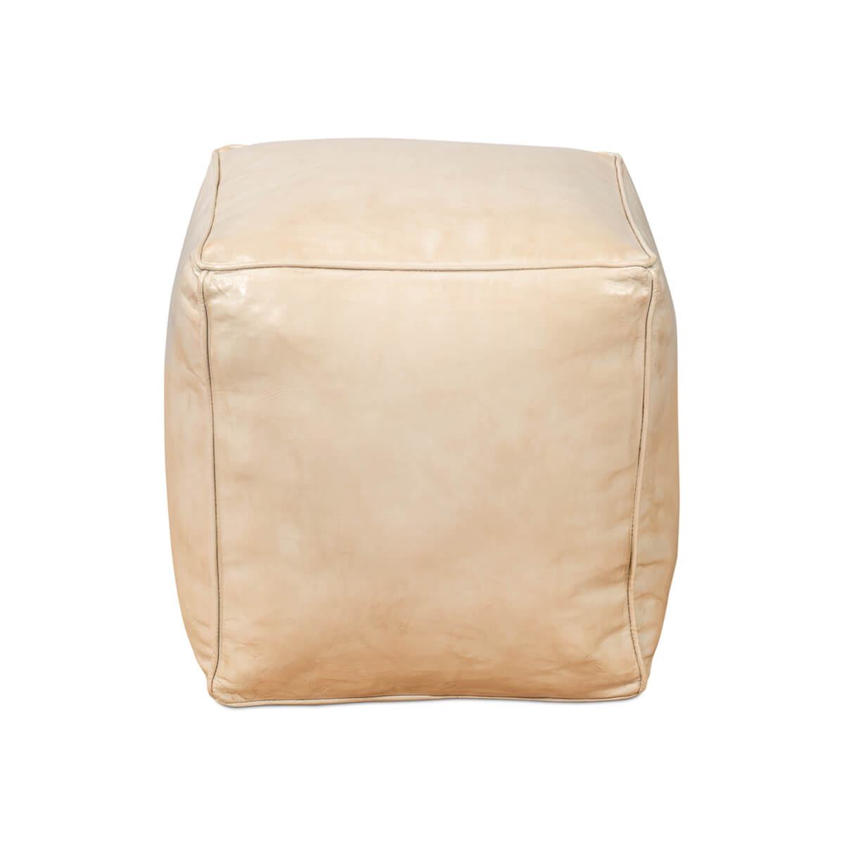 Beige Leather Cube - English Georgian America