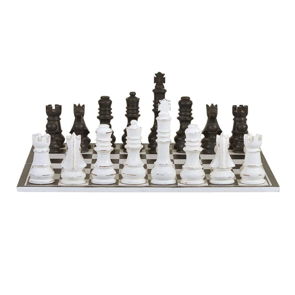 Black and White Chess Board - English Georgian America