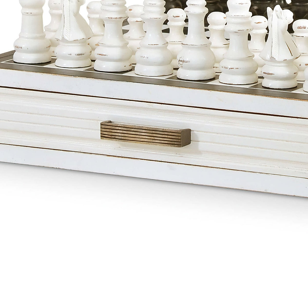 Black and White Chess Board with Storage - English Georgian America