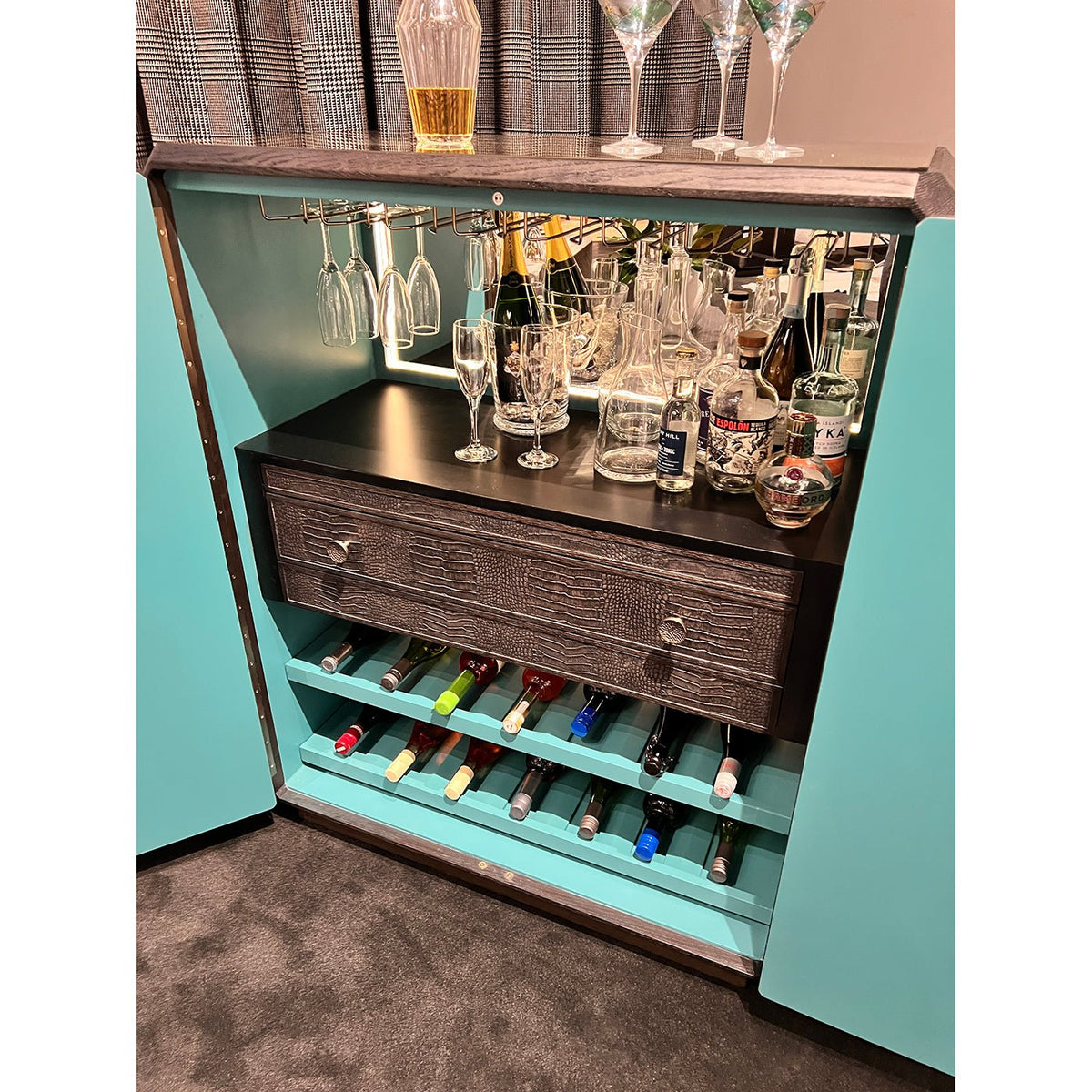 Black Art Deco Bar Cabinet - English Georgian America