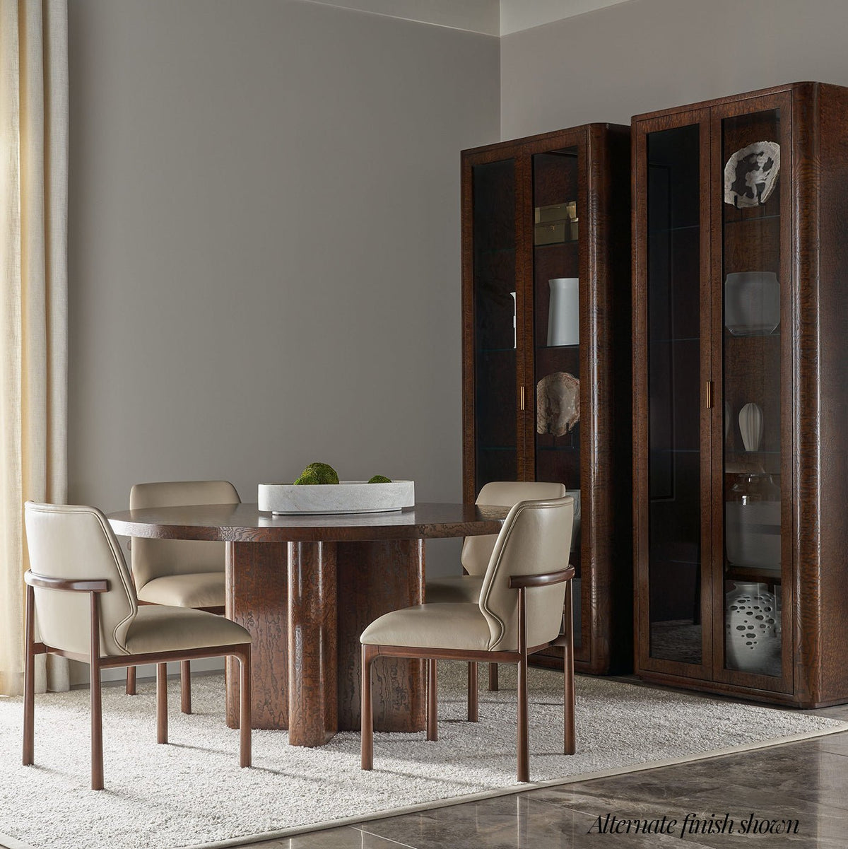 Black Art Deco Dining Armchair - Leather - English Georgian America