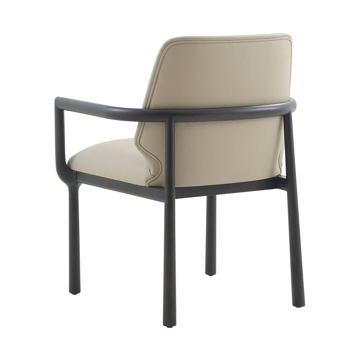 Black Art Deco Dining Armchair - Leather - English Georgian America