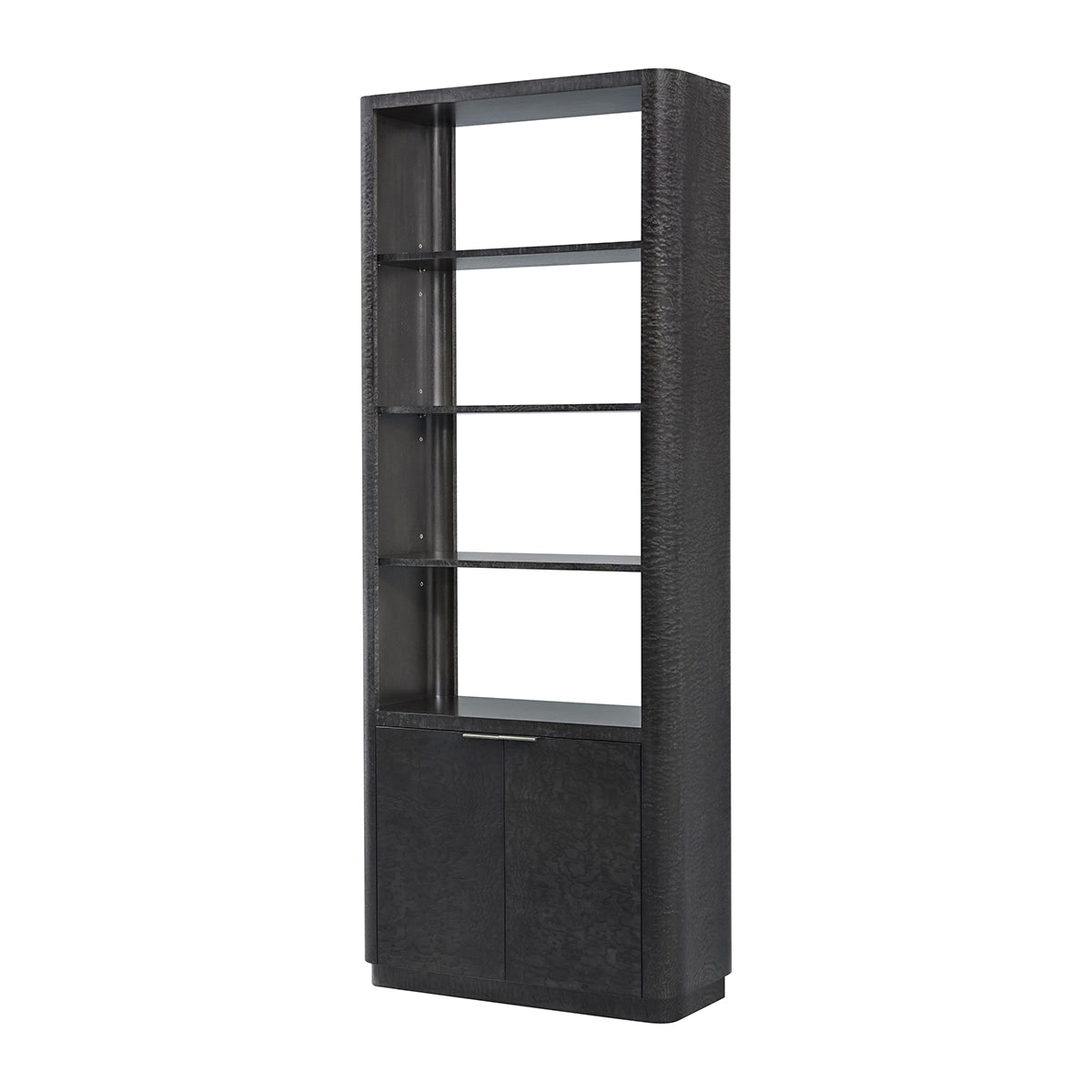 Black Burl Art Deco Bookcase - English Georgian America