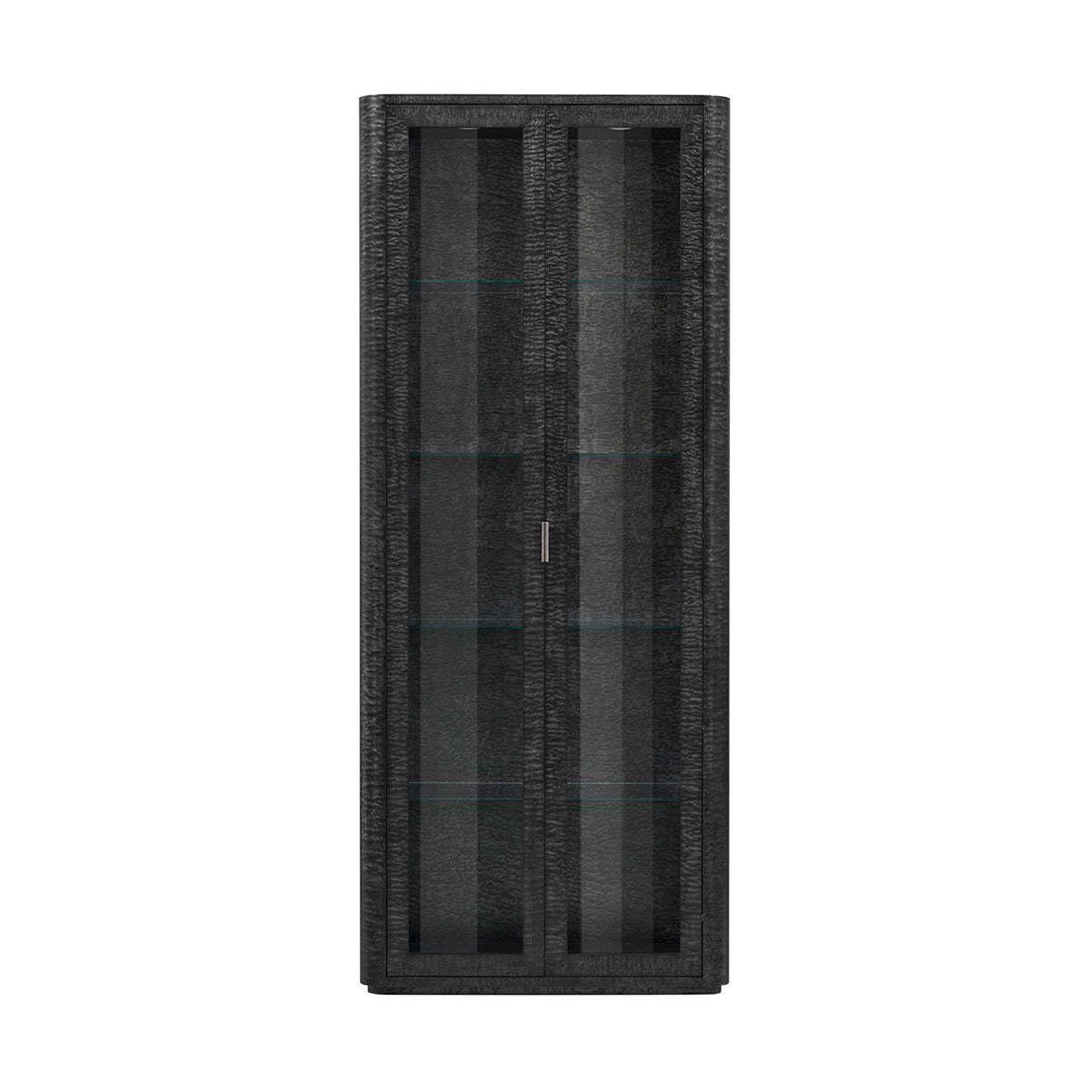 Black Burl Art Deco Curio Cabinet - English Georgian America