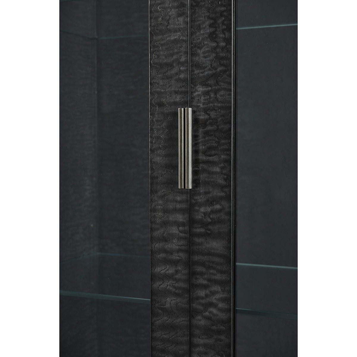 Black Burl Art Deco Curio Cabinet - English Georgian America