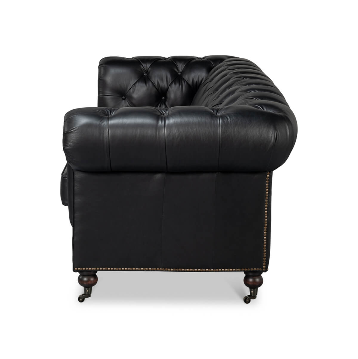 Black Chesterfield Sofa - English Georgian America