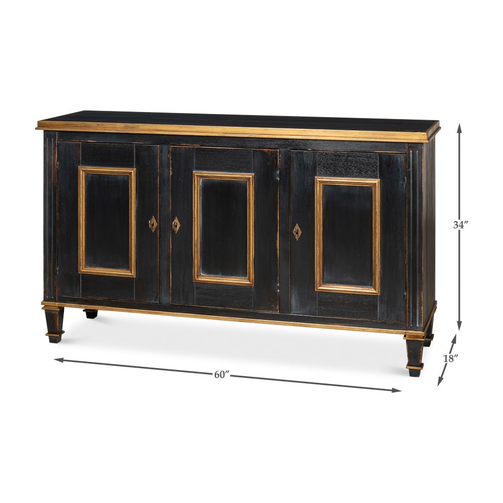 Black French Sideboard - English Georgian America