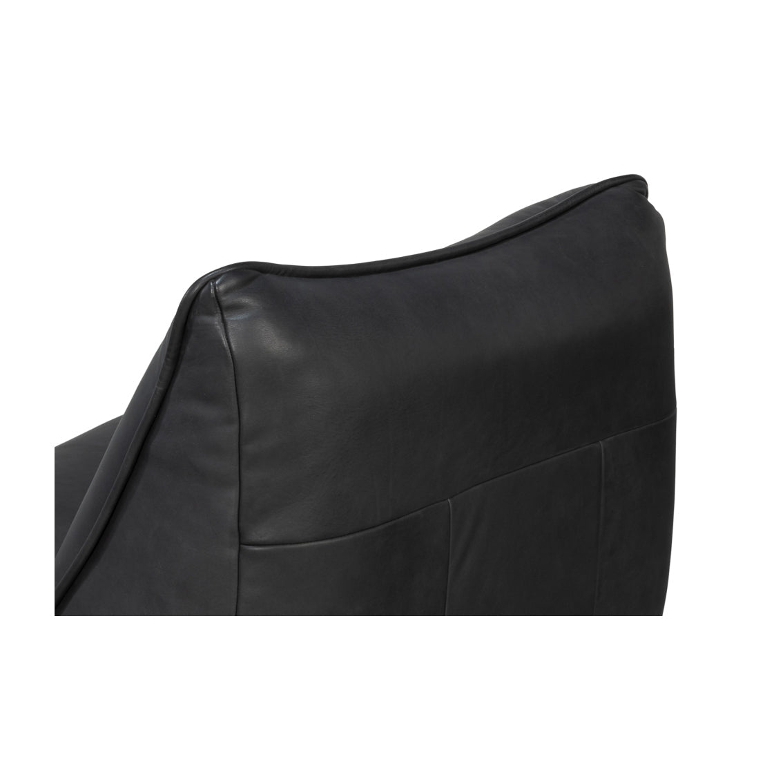 Black Leather Swivel Slipper Chair - English Georgian America