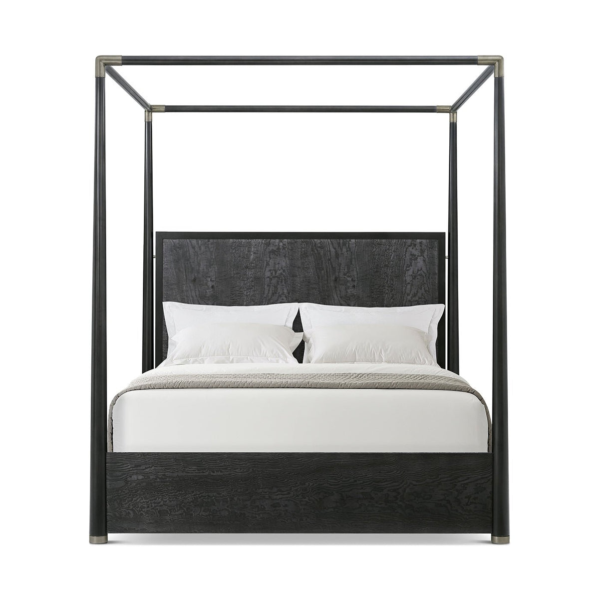Black Mid Century Canopy Bed - English Georgian America