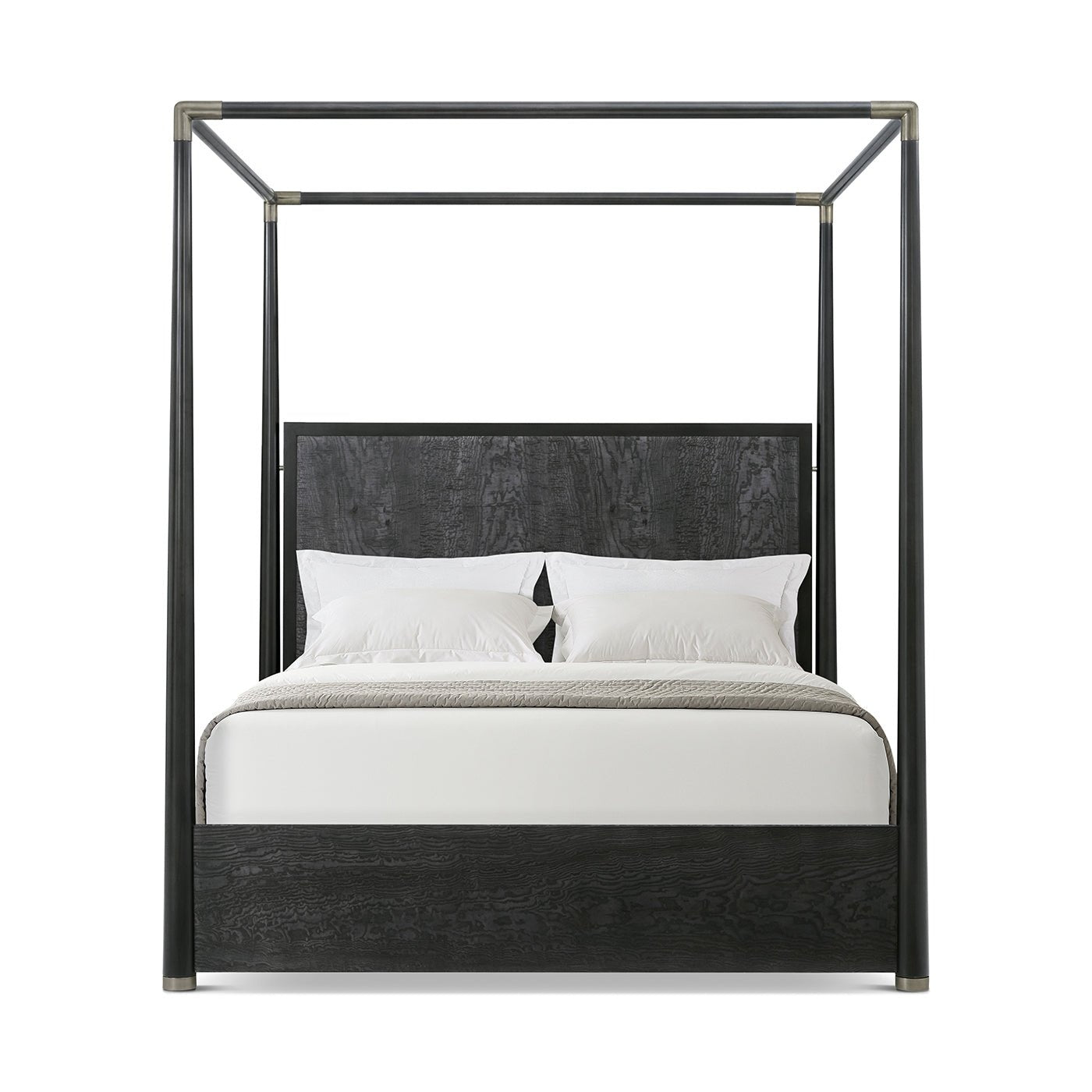 Black Mid Century Canopy Bed - English Georgian America