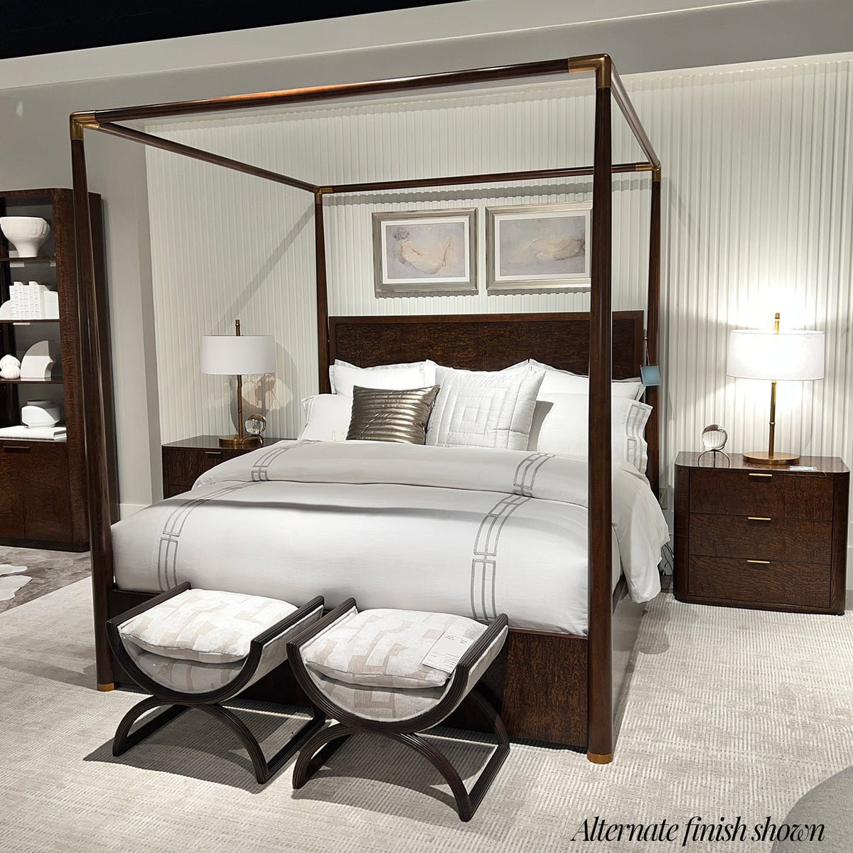 Black Mid Century Canopy Bed - English Georgian America