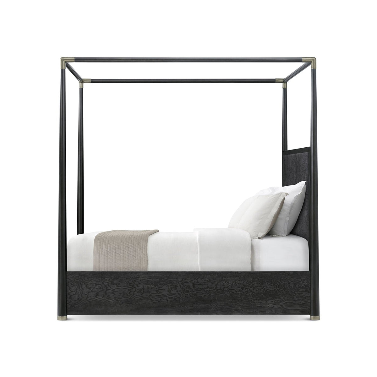 Black Mid Century Canopy Bed - English Georgian America