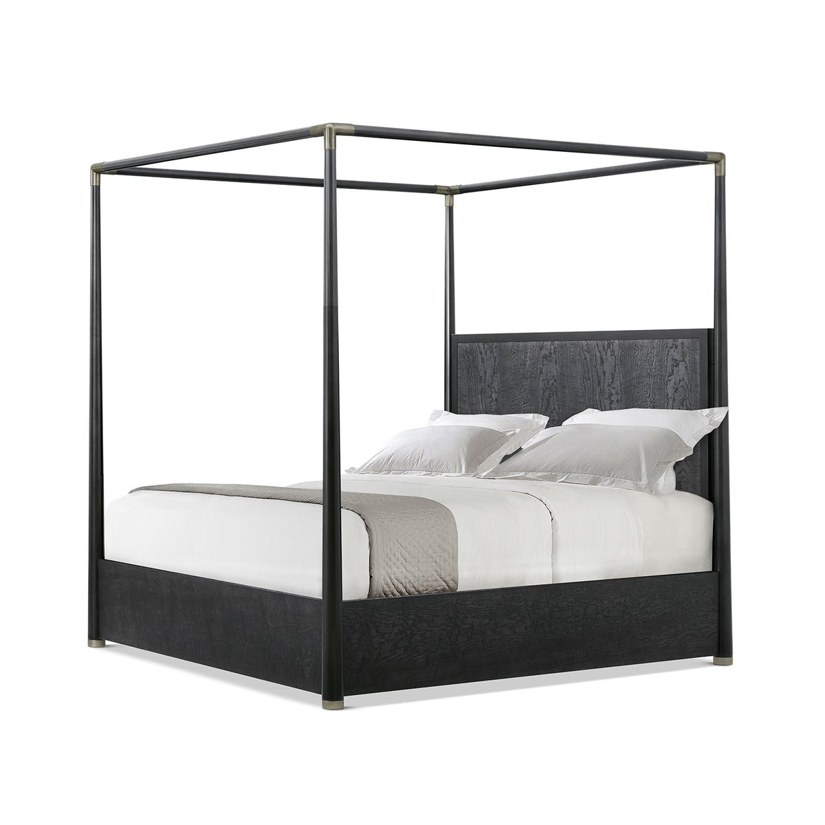 Black Mid Century Canopy Bed - English Georgian America