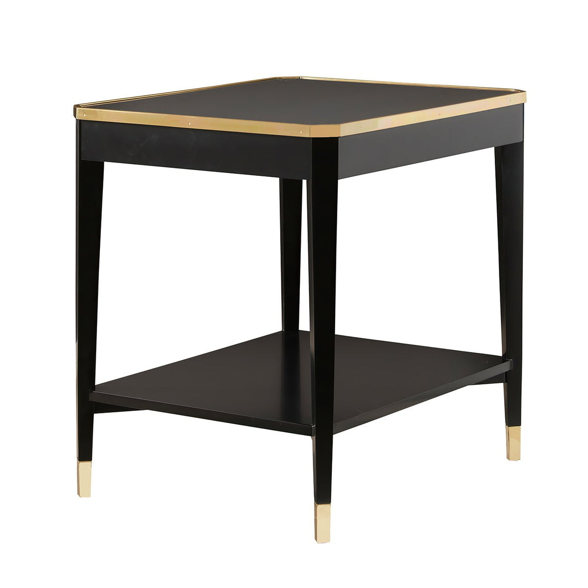Black Mid Century End Table - English Georgian America