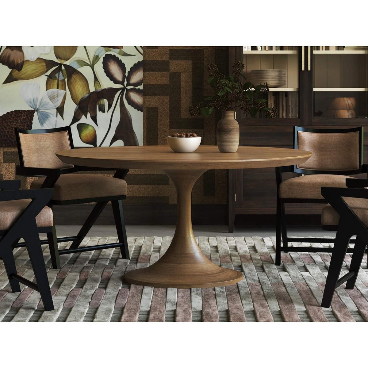 Black Mid - Century Modern Dining Armchair - English Georgian America