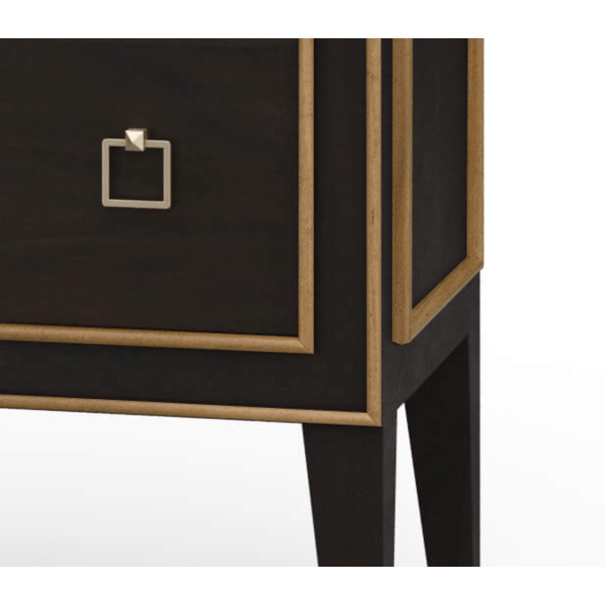 Black Mid Century Modern Nightstand - English Georgian America