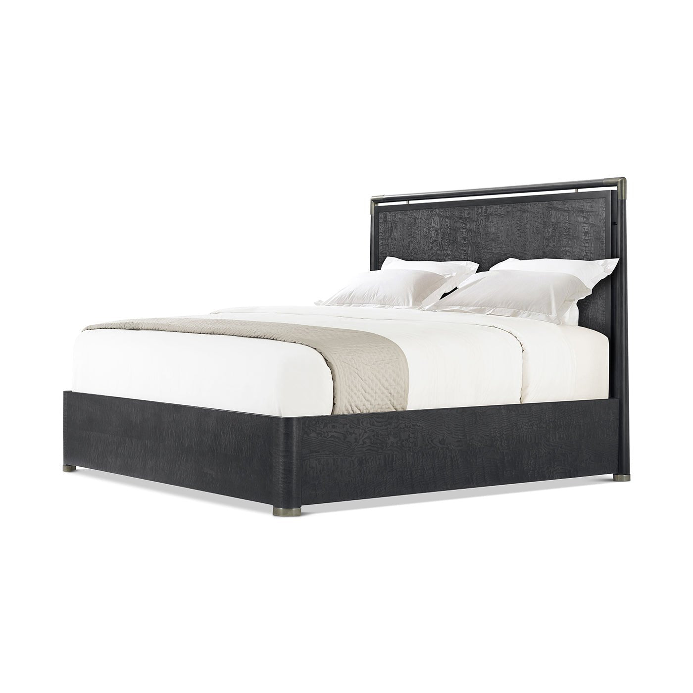 Black Mid Century Style Bed - English Georgian America