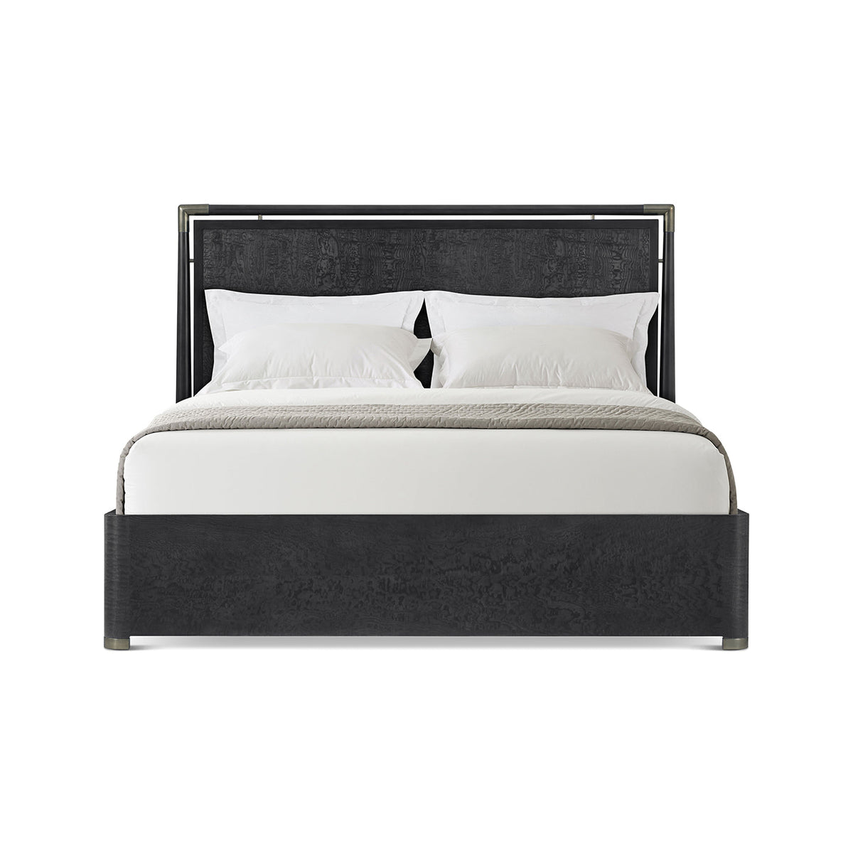 Black Mid Century Style Bed - English Georgian America