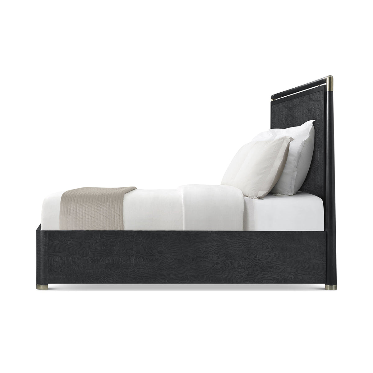 Black Mid Century Style Bed - English Georgian America