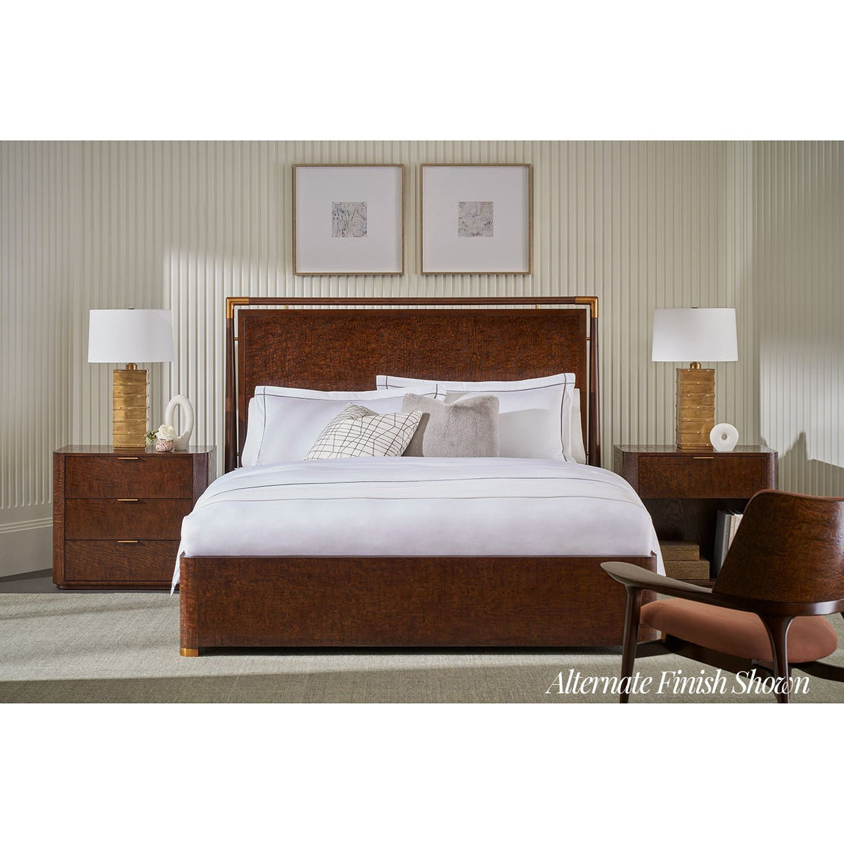 Black Mid Century Style Bed - English Georgian America