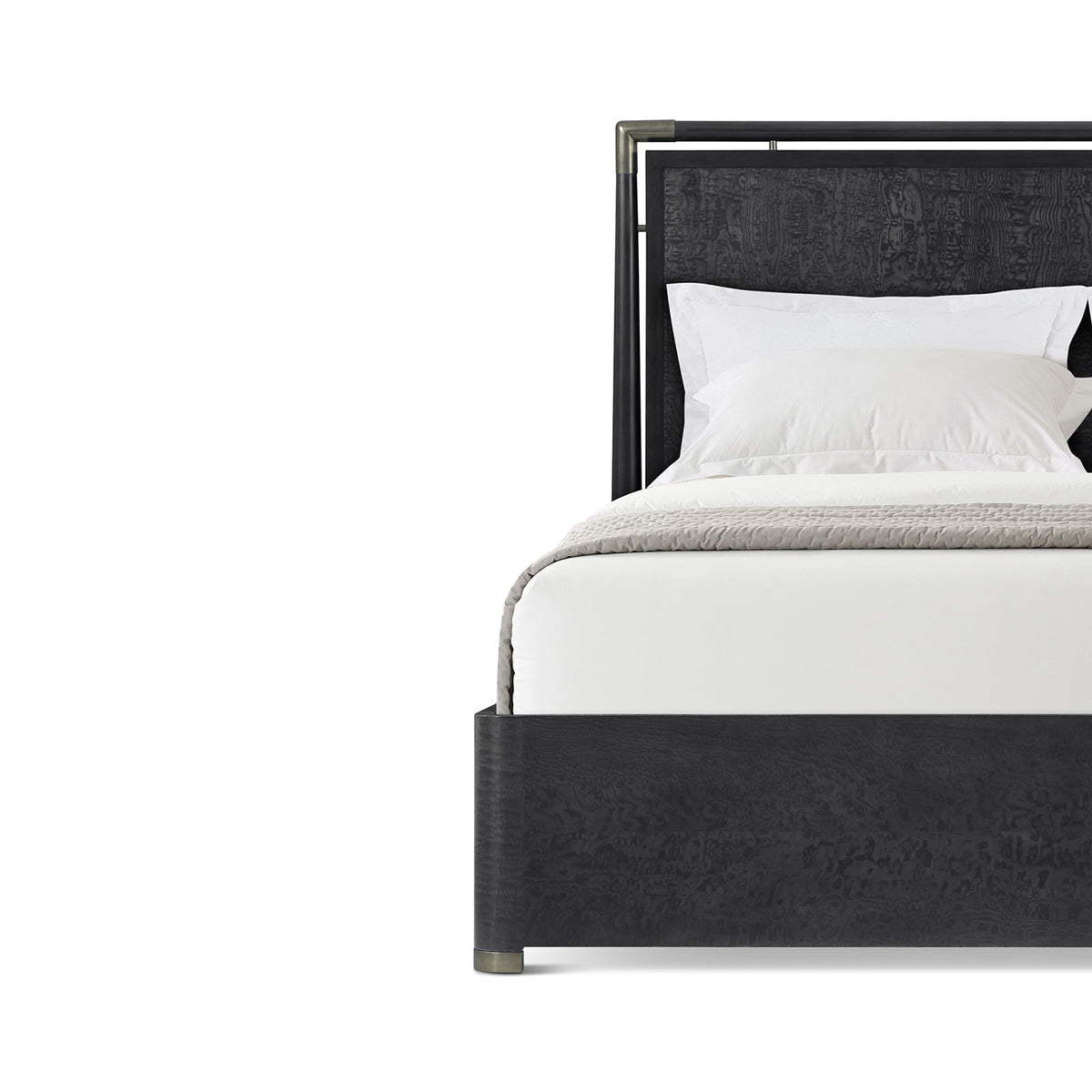 Black Mid Century Style Bed - English Georgian America