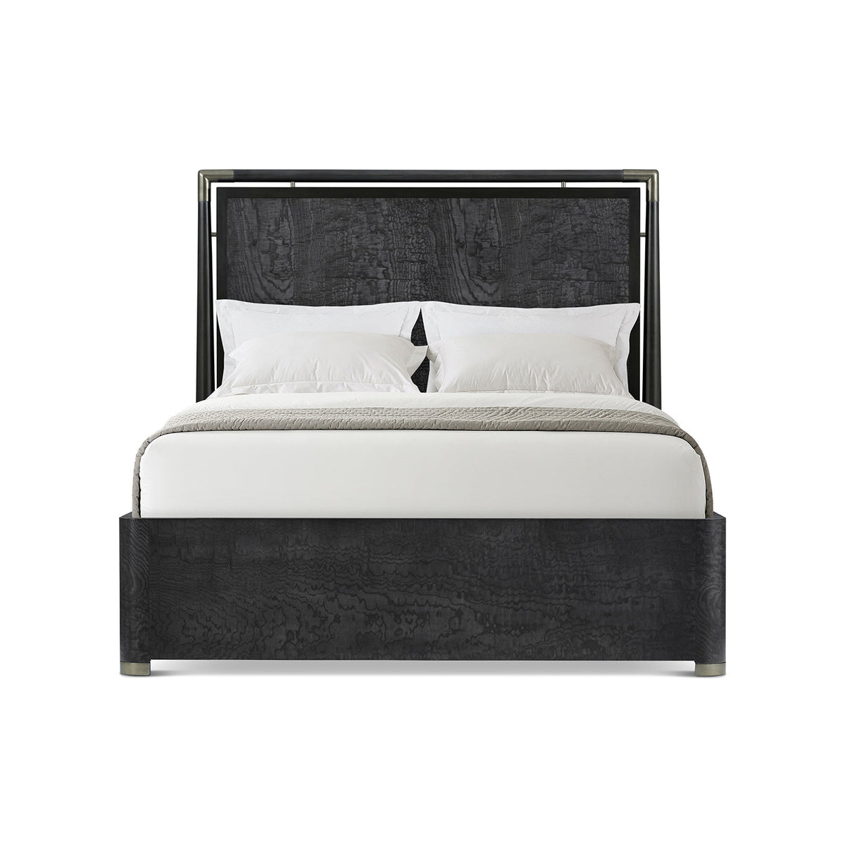 Black Mid Century Style Bed - English Georgian America