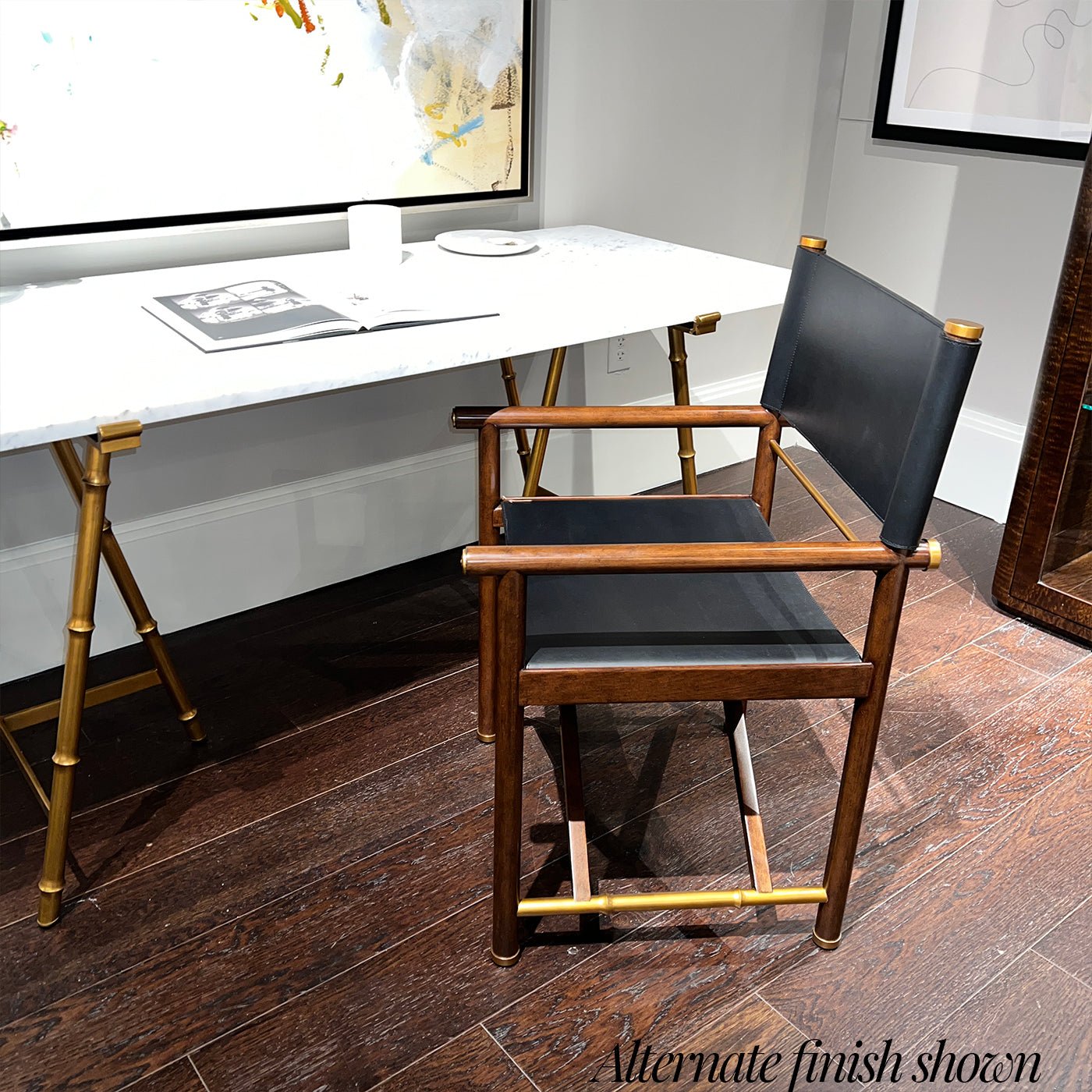 Black Modern Director's Desk Chair - English Georgian America