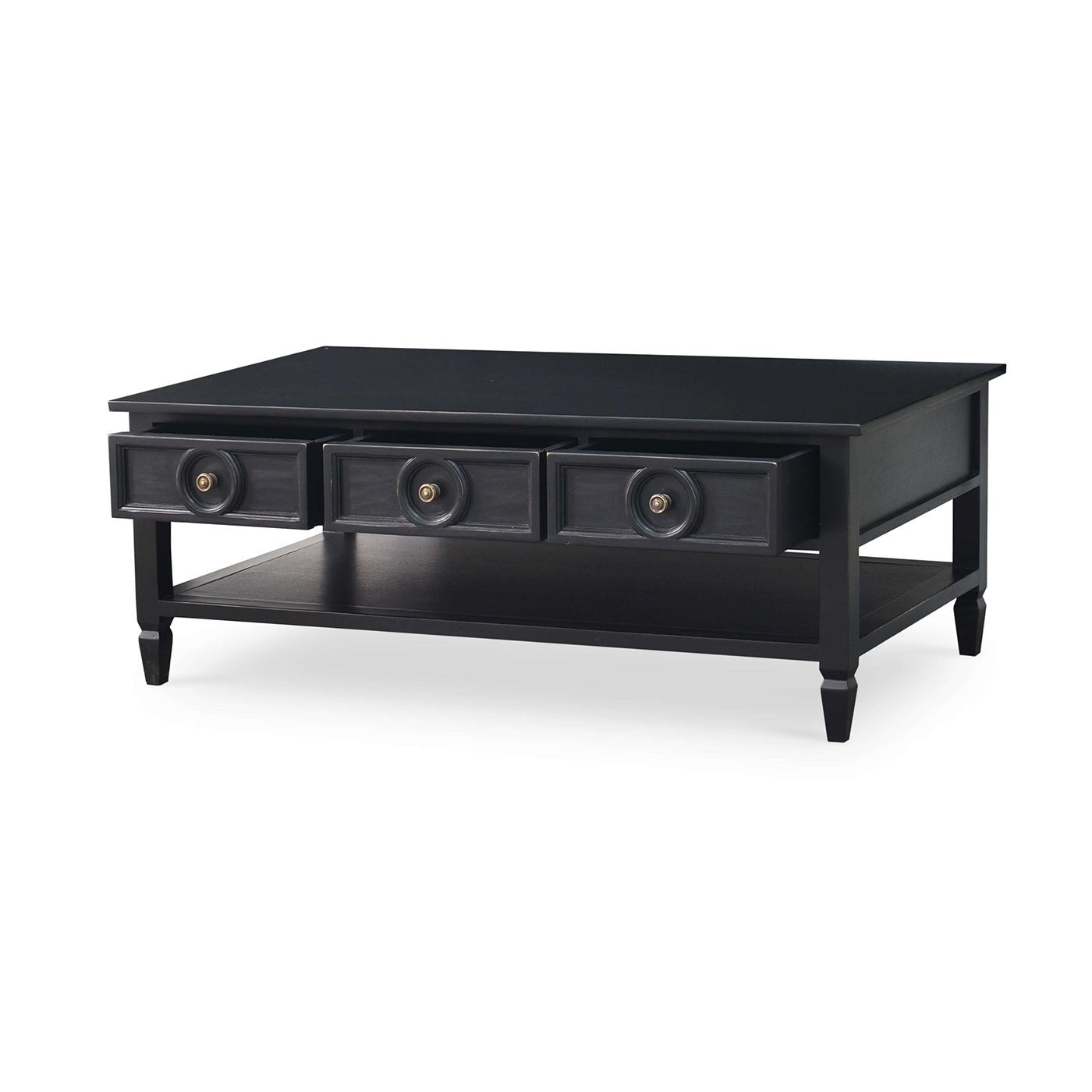 Black Rectangular Coffee Table - English Georgian America