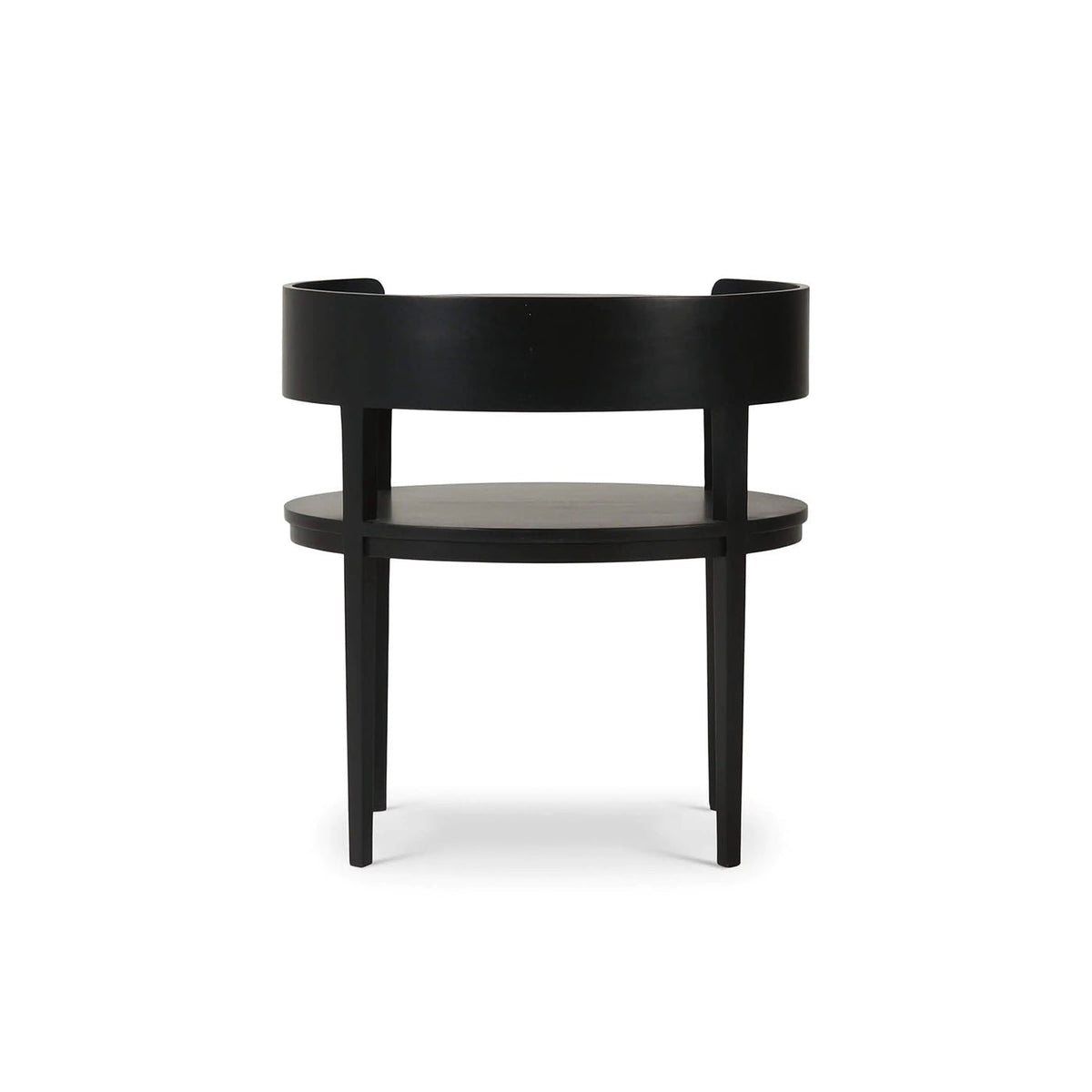 Black Scandinavian Oval Side Table - English Georgian America